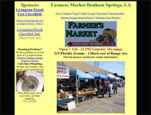 Tablet Screenshot of denhamspringsfarmersmarket.com